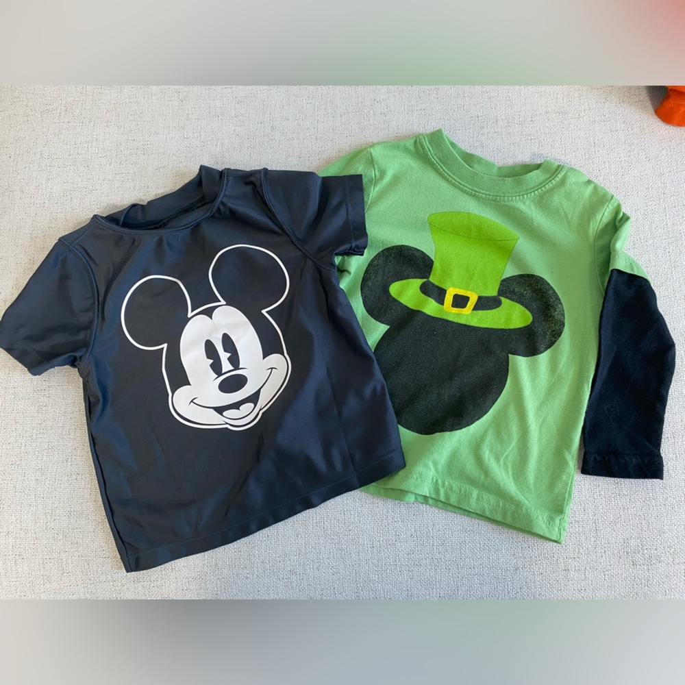 Disney Green and Black Mickey Graphic Tees / St. Patrick’s Day